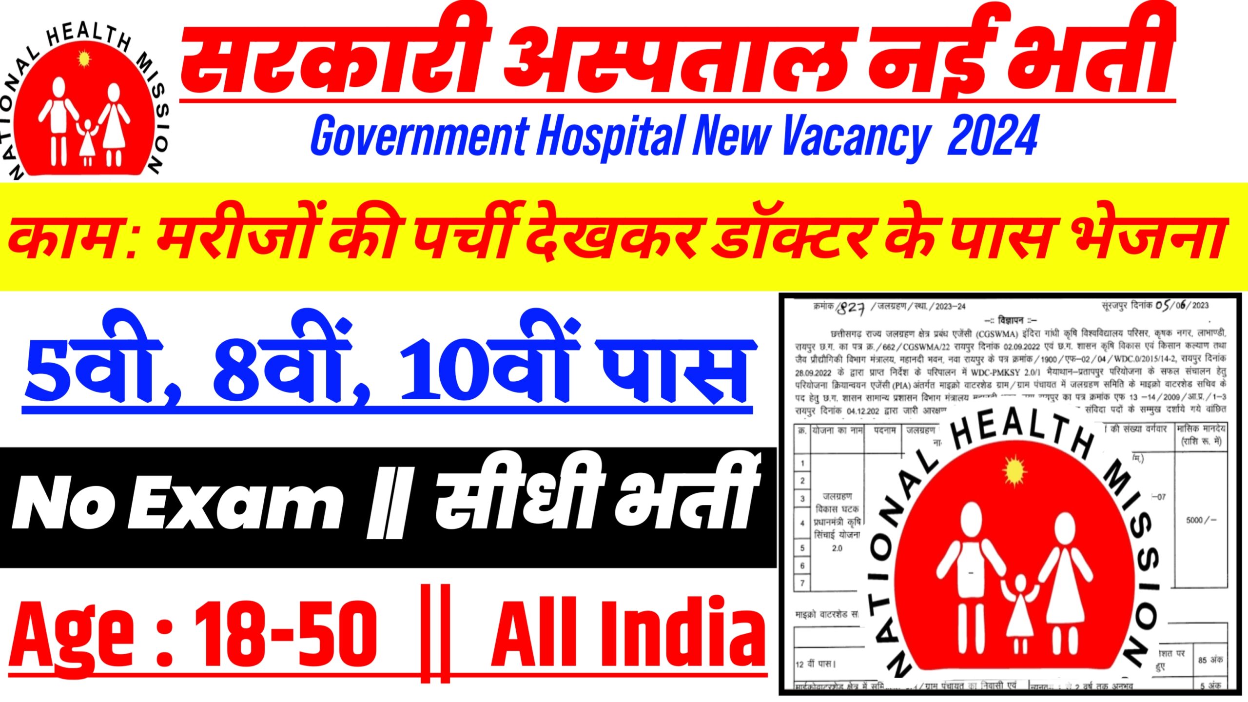 Sarkari Hospital Bharti 2024