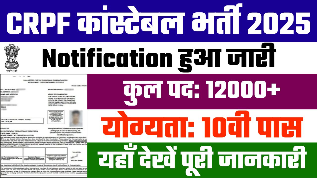 CRPF Recruitment 2025