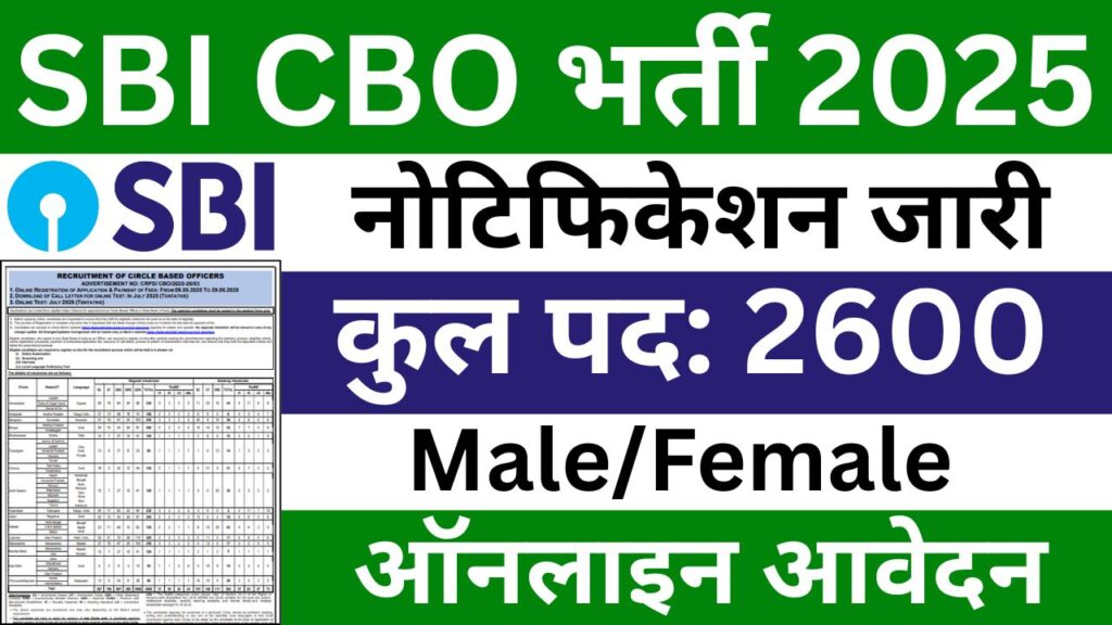 SBI CBO Recruitment