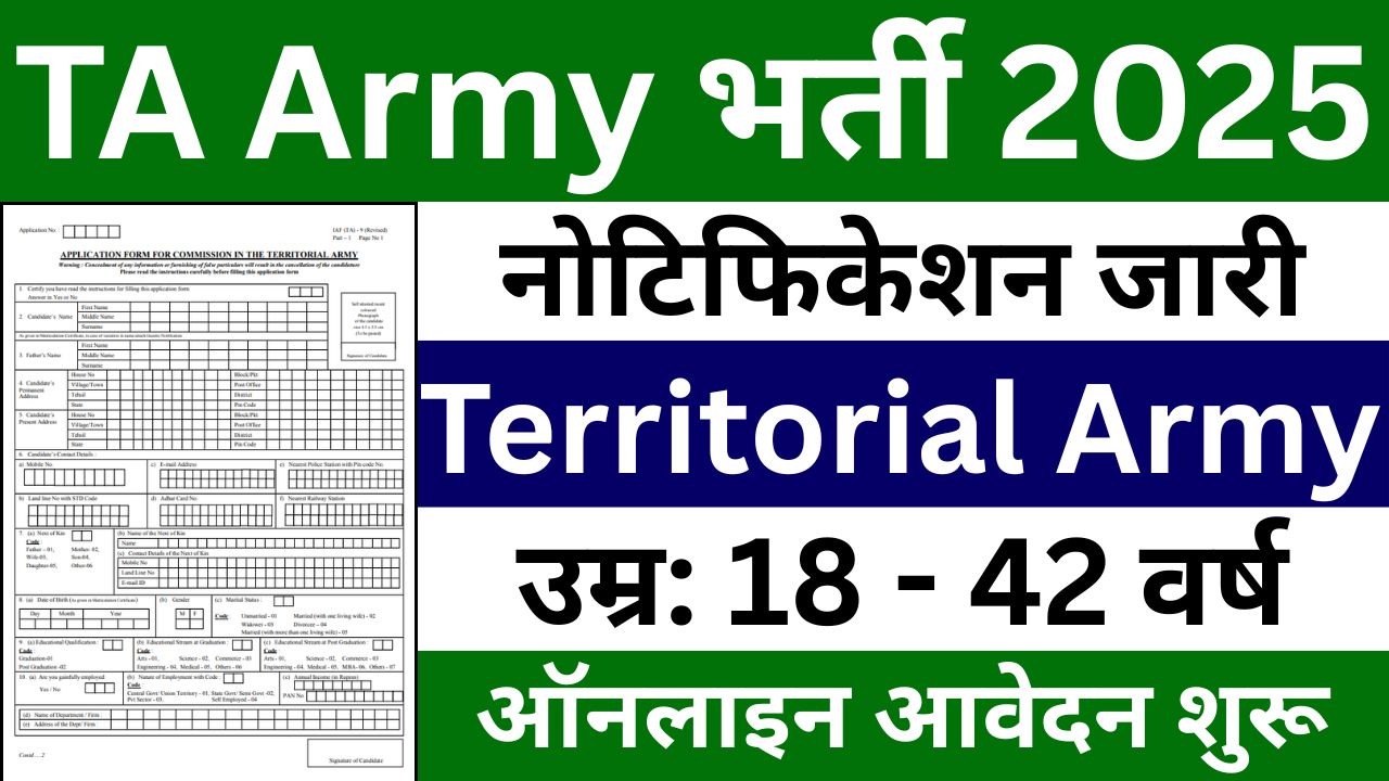 Territorial Army Bharti 2025