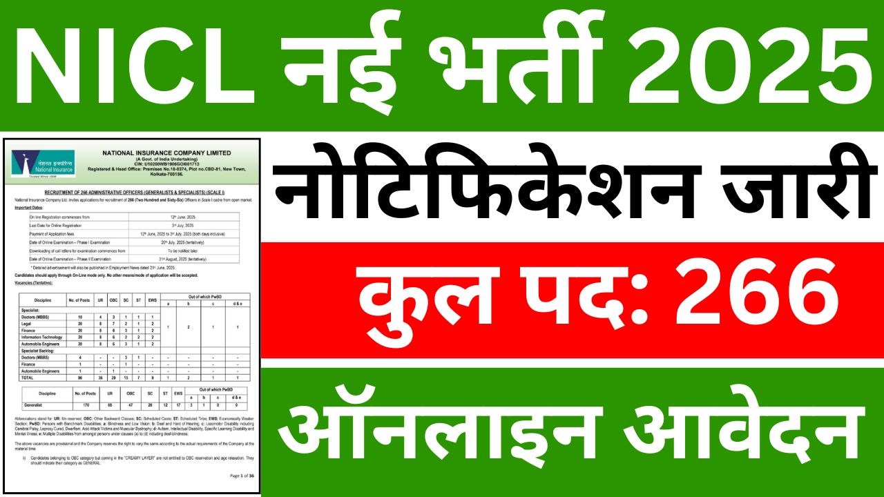 NICL Administrative Officer Recruitment 2025