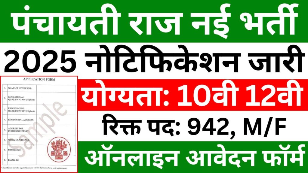 Panchayati Raj Vibhag Recruitment 2025