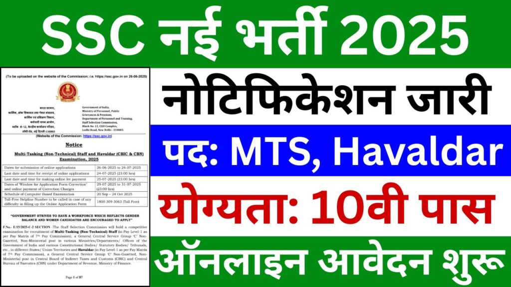 SSC MTS Recruitment 2025