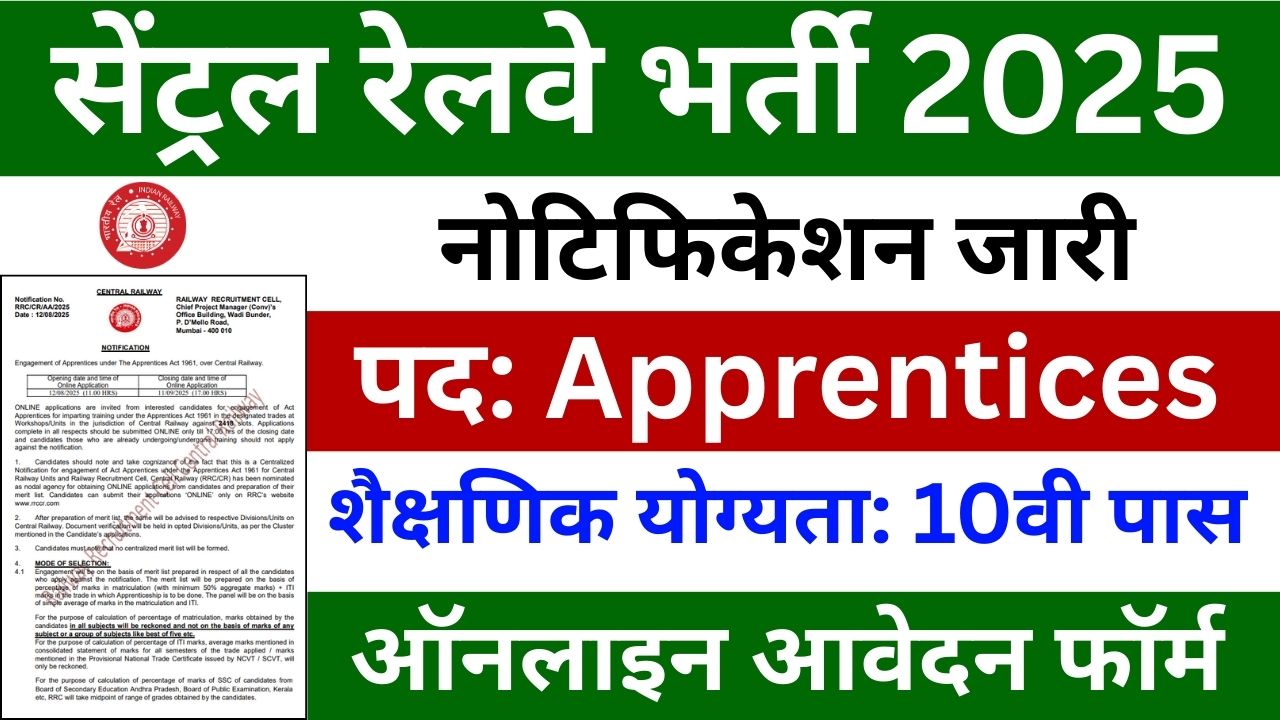 Railway CR Apprentice Recruitment 2025